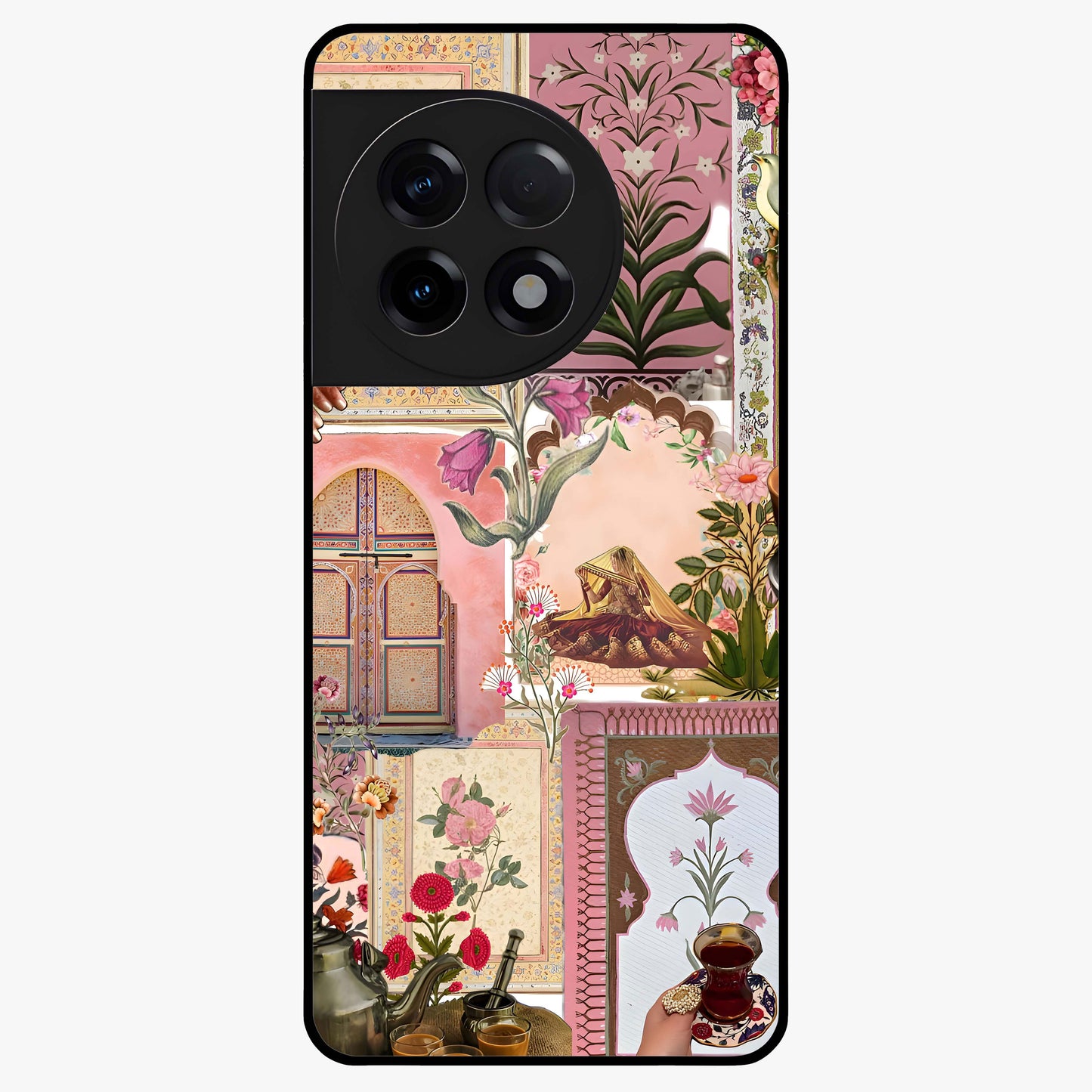 Royal Pink Legacy Glass Case for 1+11R elegant front view featuring luxurious pink themed artistic artwork