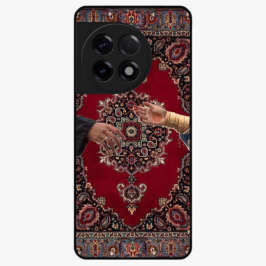 Royal Touch Reach Glass Case for 1+11R elegant front view featuring refined artistic artwork with regal tones