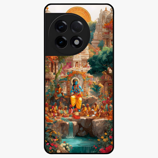 Sacred Sunlight Gods Glass Case for 1+11R powerful front view featuring divine artwork bathed in golden sunlight