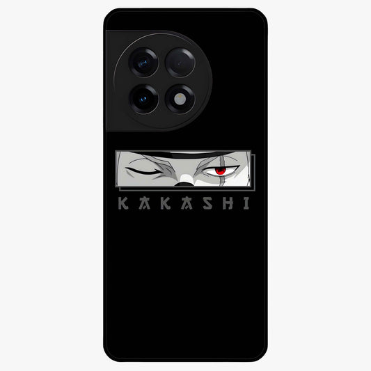Scarlet Ninja Gaze Glass Case for 1+11R striking front view featuring ninja inspired artwork in crimson tones
