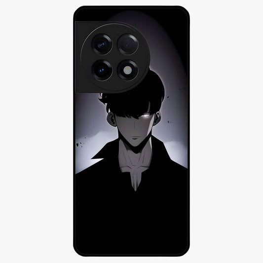 Silent Shadow Awakening Glass Case for 1+11R intense front view featuring dark warrior inspired artwork