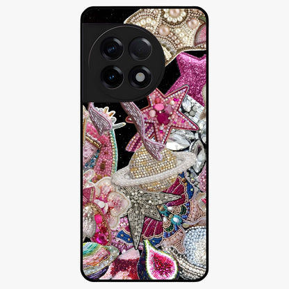 Starlit Jewel Dream Glass Case for 1+11R luxurious front view featuring jewel inspired artwork with star accents