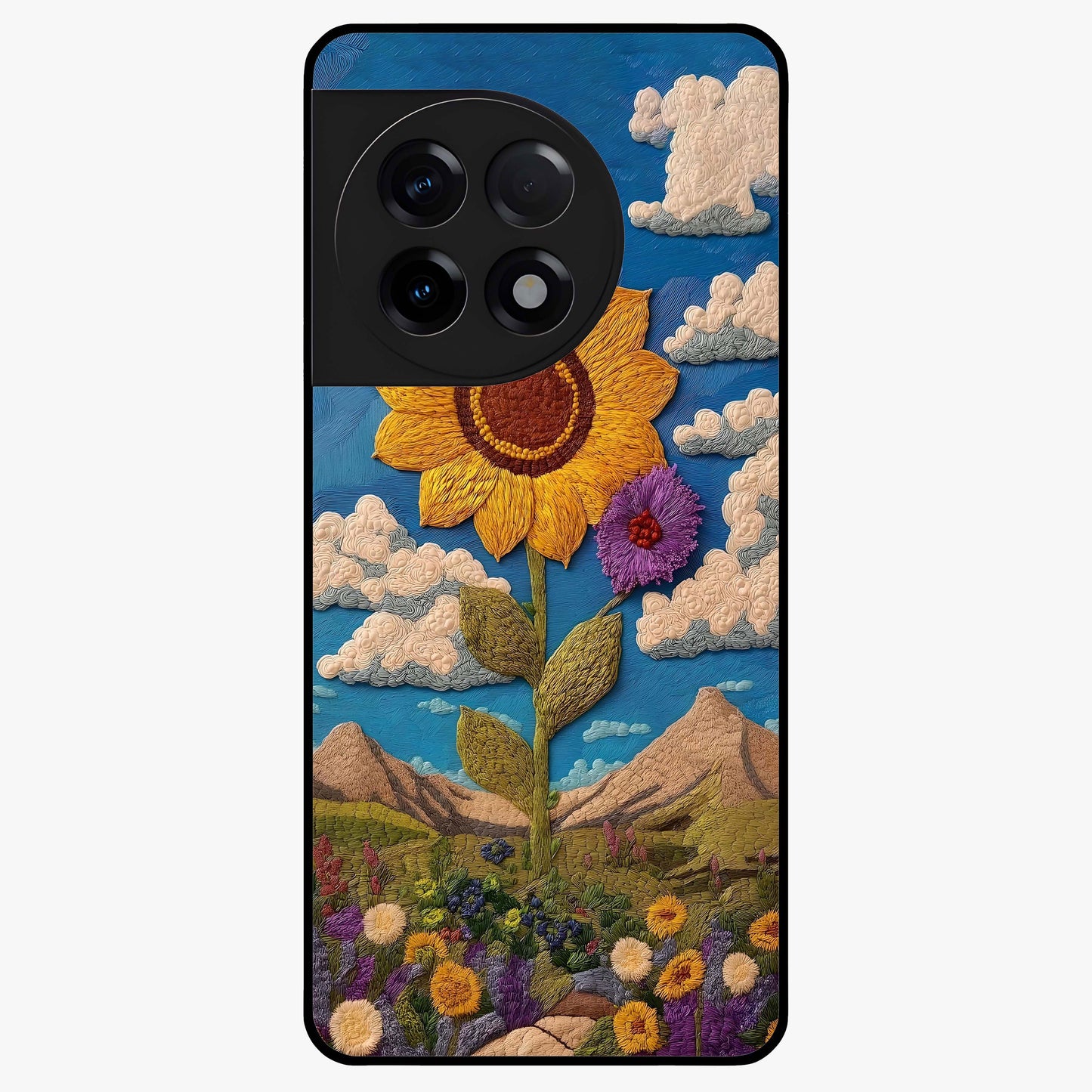 Sun Kissed Valley Glass Case for 1+11R scenic front view featuring glowing valley landscape artwork