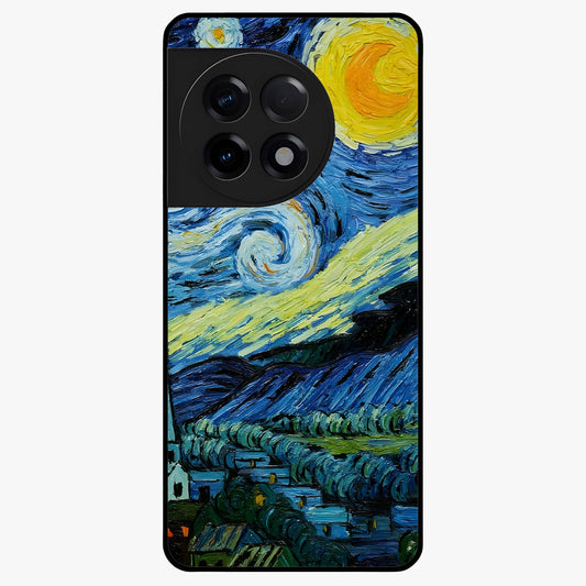 Van Gogh Art Glass Case for 1+11R artistic front view featuring painterly inspired classic artwork