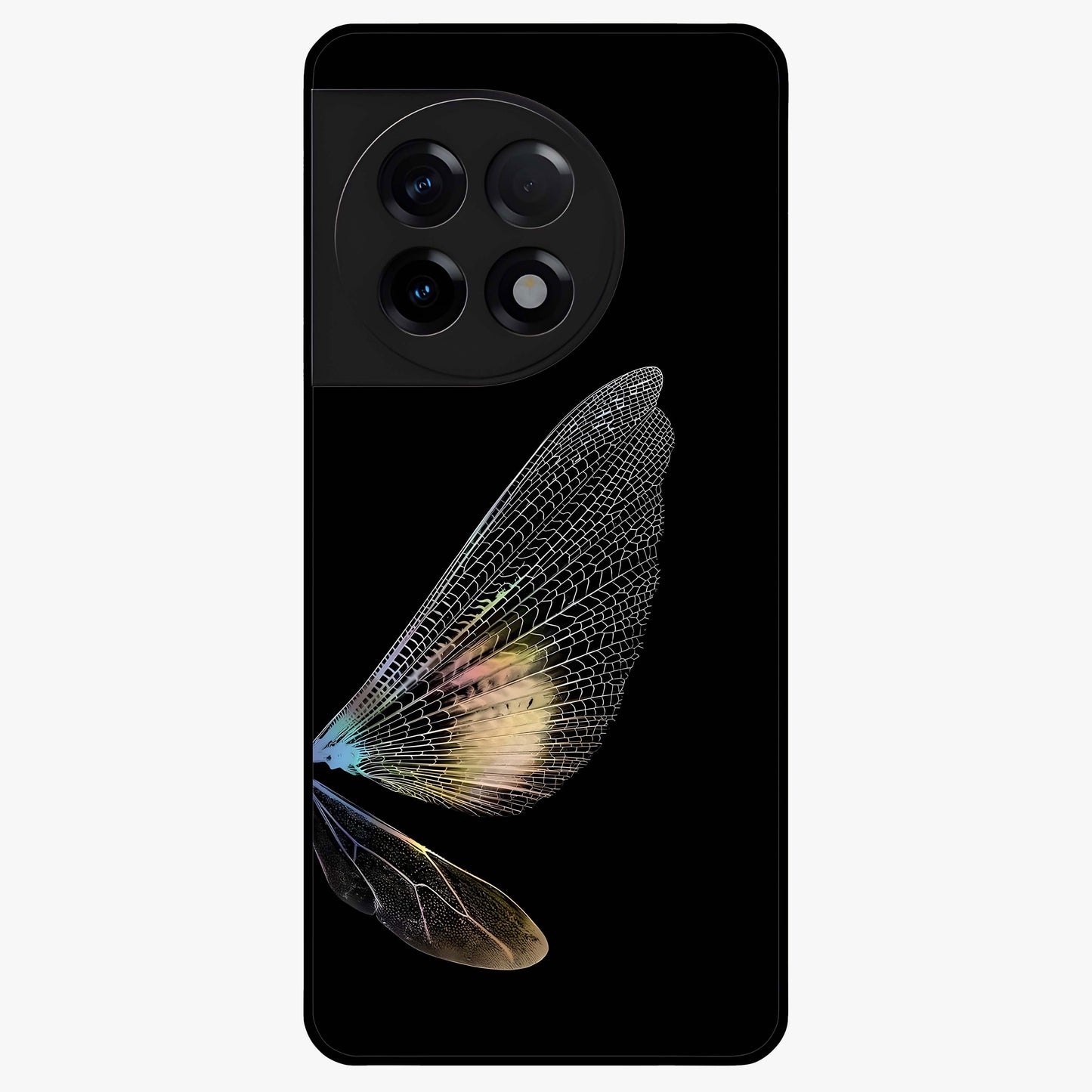 Whispers of Wings Glass Case for 1+11R elegant front view featuring feather or wing inspired artistic artwork