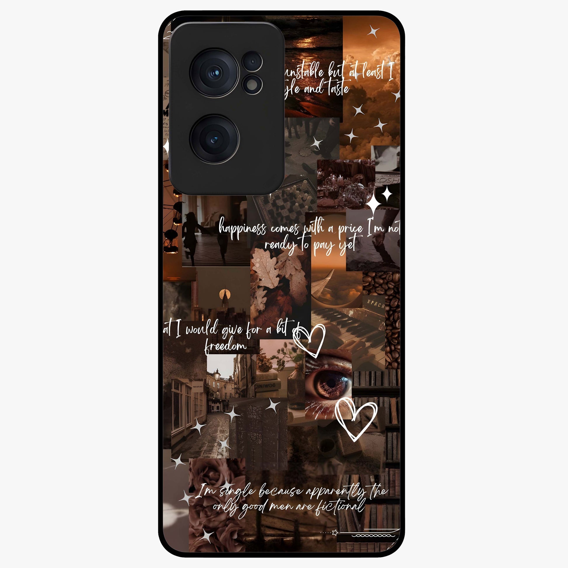 Bittersweet Aesthetic Chaos Glass Case for 1+Nord CE 2  bold front view featuring expressive abstract aesthetic artwork