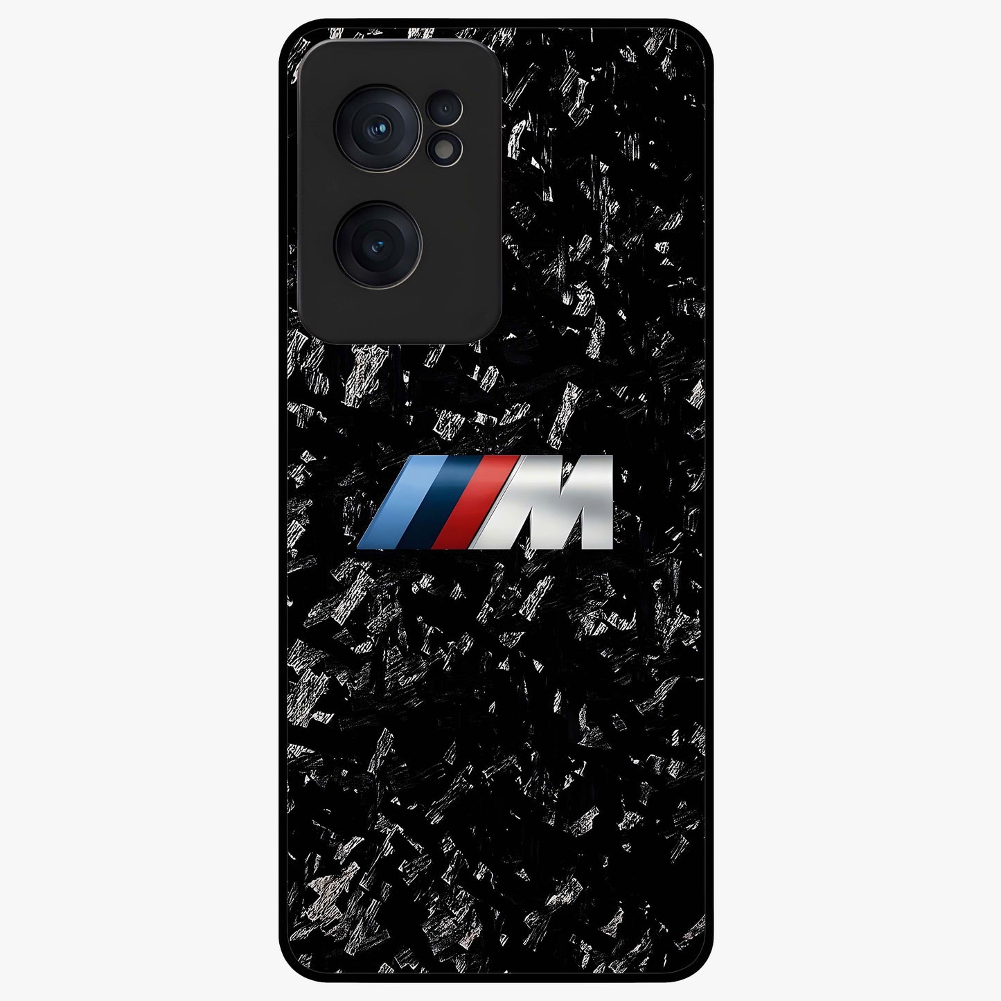 Carbon Speed Mark Glass Case for 1+Nord CE 2  bold front view featuring carbon fiber texture and racing inspired design