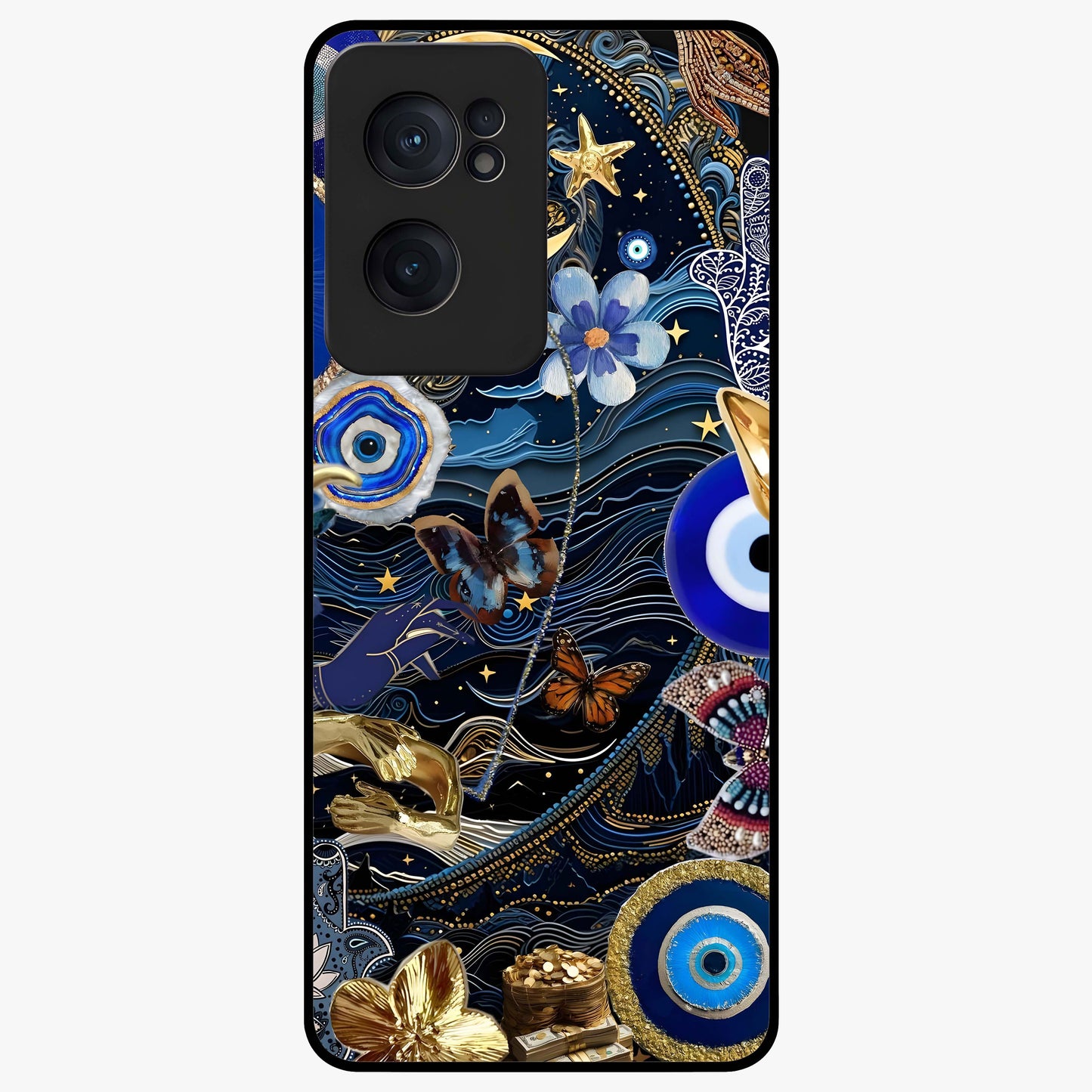 Celestial Blessing Shield Glass Case for 1+Nord CE 2  spiritual front view featuring protective celestial symbol artwork