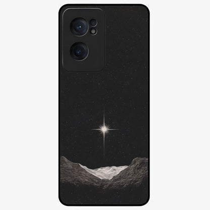 Cosmic Dream Night Glass Case for 1+Nord CE 2  dreamy front view featuring deep night sky artwork with glowing stars