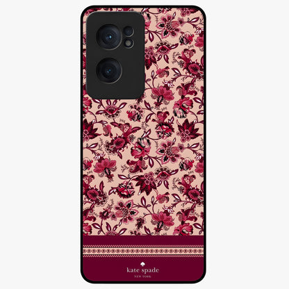 Crimson Rose Charm Glass Case for 1+Nord CE 2  elegant front view featuring rich red rose artwork