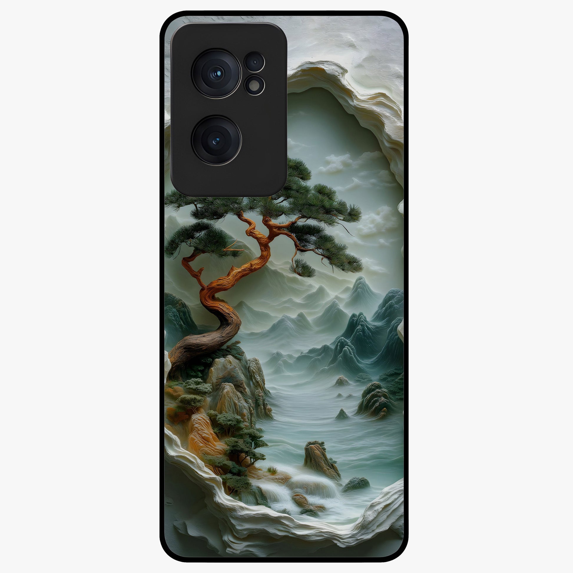 Eternal Nature Spirit Glass Case for 1+Nord CE 2  serene front view featuring earthy nature inspired artwork