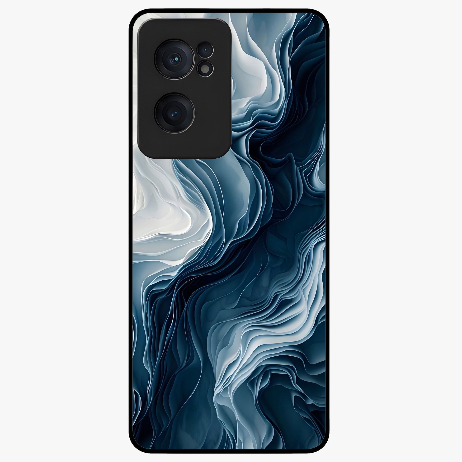 Ethereal Paper Marble Glass Case for 1+Nord CE 2  artistic front view featuring subtle marble inspired artwork