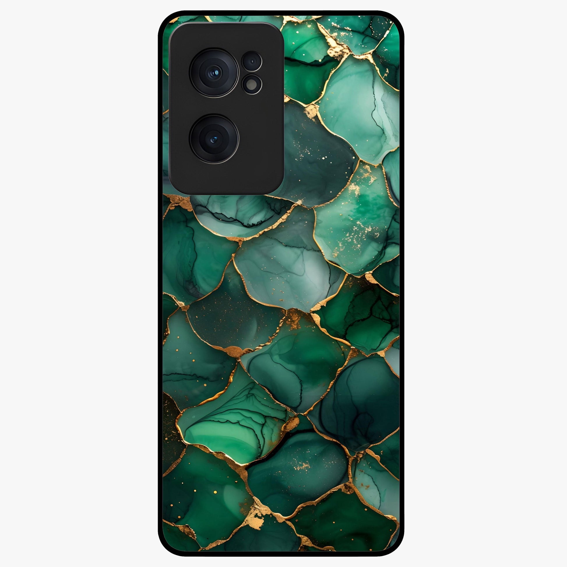 Geometric Polyester Pattern Glass Case for 1+Nord CE 2  modern front view featuring abstract geometric pattern artwork