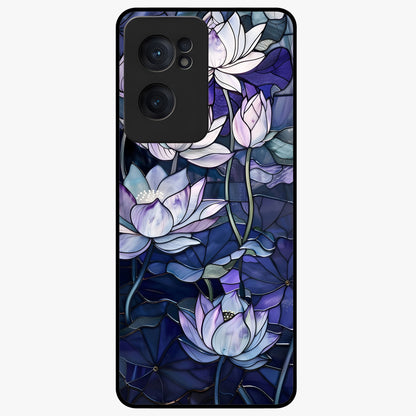 Gloss Petal Rush Glass Case for 1+Nord CE 2  bold front view featuring dynamic floral artwork with glossy appeal