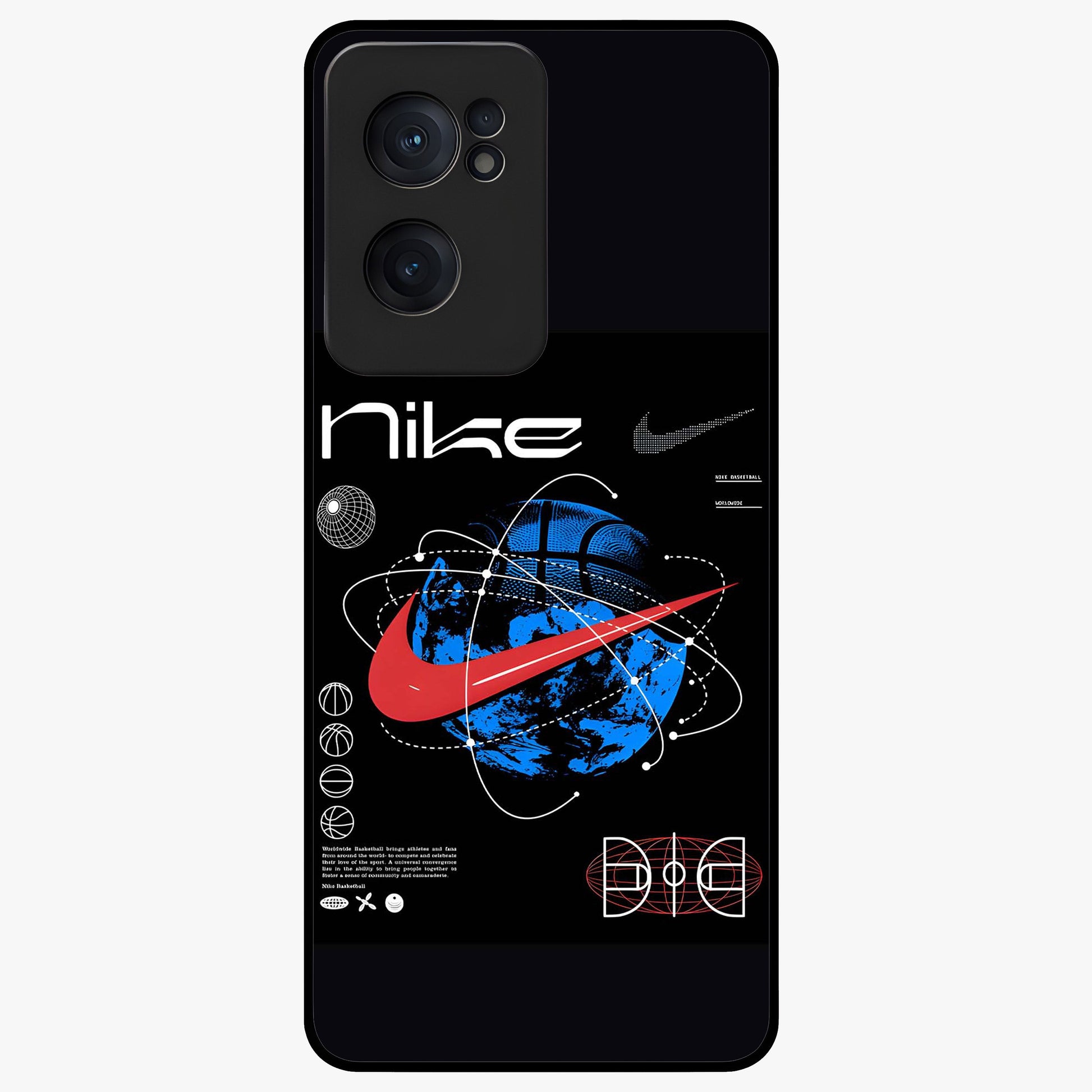 Gravity Sports Fusion Glass Case for 1+Nord CE 2  dynamic front view featuring bold sports inspired fusion artwork