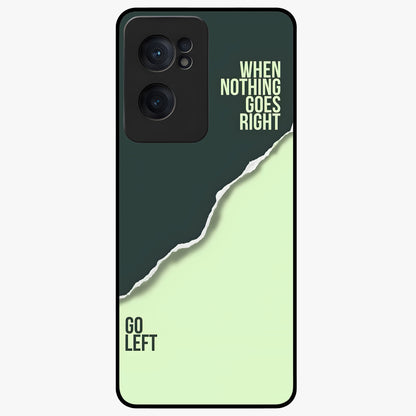 Let Go Quote Glass Case for 1+Nord CE 2  minimalist front view featuring motivational typography artwork
