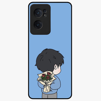 Love in My Hands Glass Case for 1+Nord CE 2  heartfelt front view featuring romantic artistic artwork