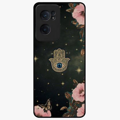 Mystic Bloom Protection Glass Case for 1+Nord CE 2  artistic front view featuring floral artwork with protective mystic elements
