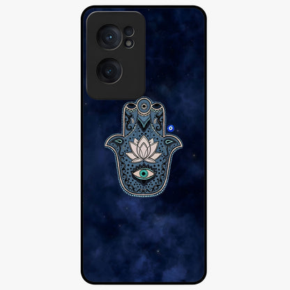 Mystic Calm Shield Glass Case for 1+Nord CE 2  serene front view featuring symbolic shield artwork in calming tones