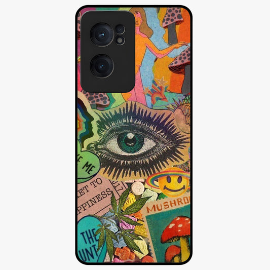 Mystic Eye Wonderland Glass Case for 1+Nord Ce 2  bold front view featuring detailed mystical eye artwork