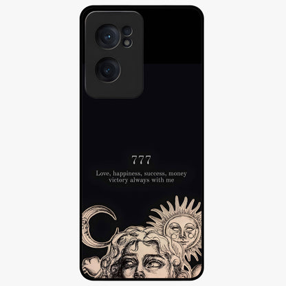 Mystic Victory Aura Glass Case for 1+Nord Ce 2  bold front view featuring powerful aura inspired artwork