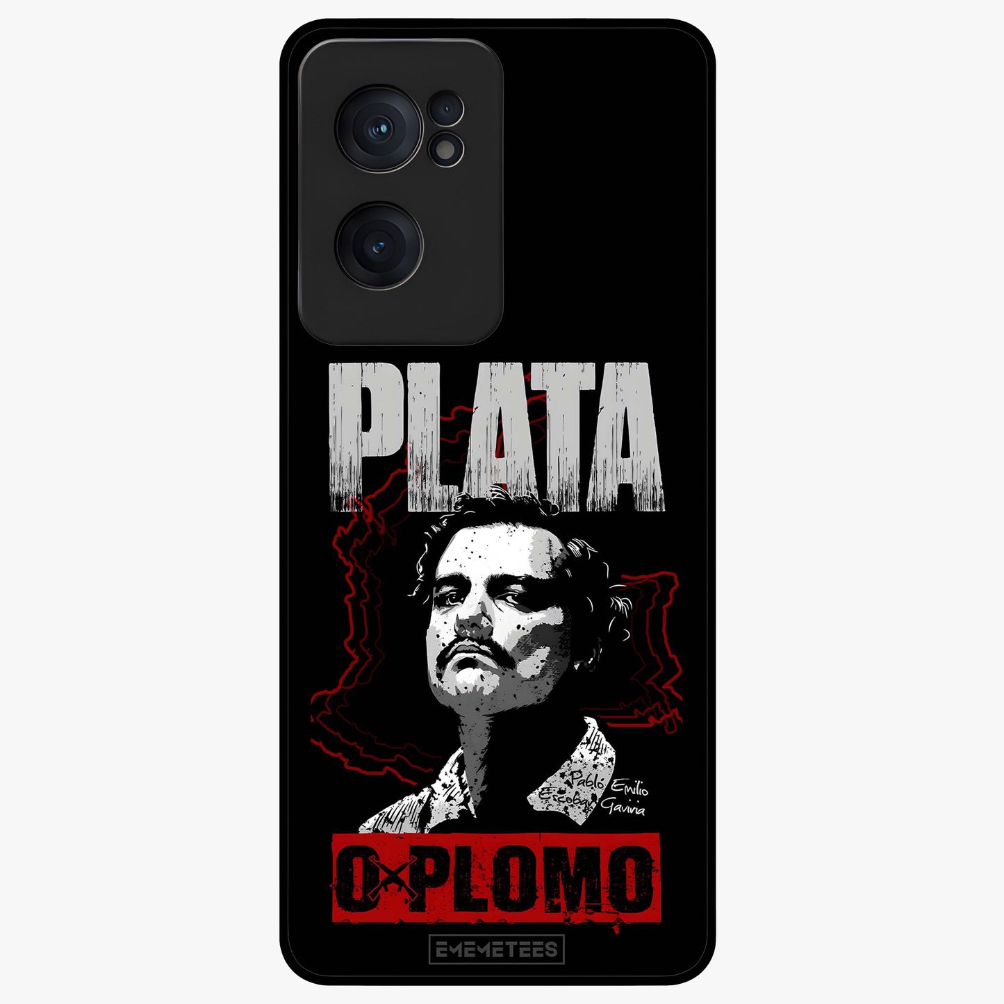 Notorious Crime Empire Glass Case for 1+Nord Ce 2  bold front view featuring edgy crime inspired artwork