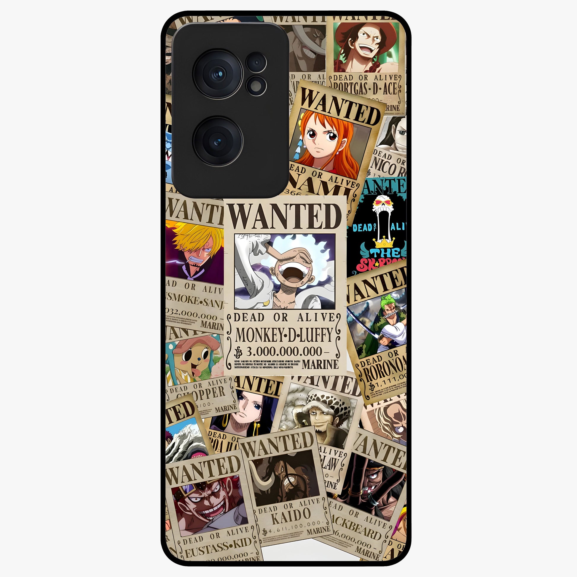 Pirate Wanted Legends Glass Case for 1+Nord Ce 2  bold front view featuring legendary pirate themed artwork