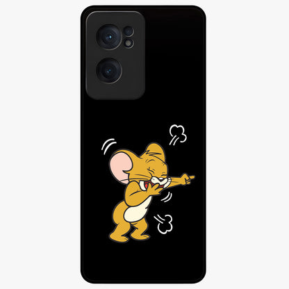 Playful Jerry Vibes Glass Case for 1+Nord CE 2  cheerful front view featuring animated cartoon artwork with playful energy