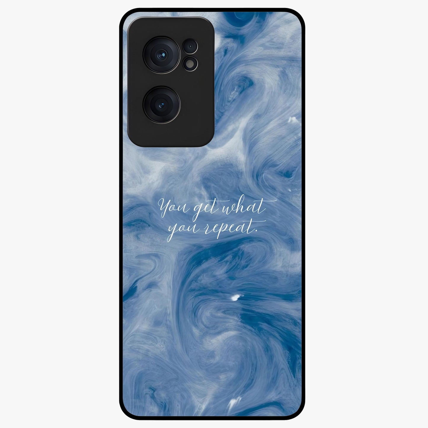Repeat Your Destiny Glass Case for 1+Nord CE 2  motivational front view featuring bold typography artwork