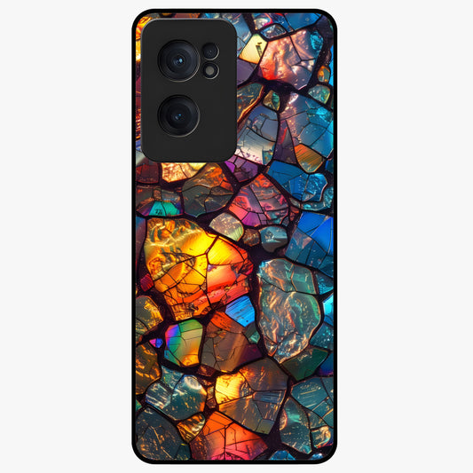 Shattered Light Glass Case for 1+Nord Ce 2  artistic front view featuring abstract broken light inspired artwork