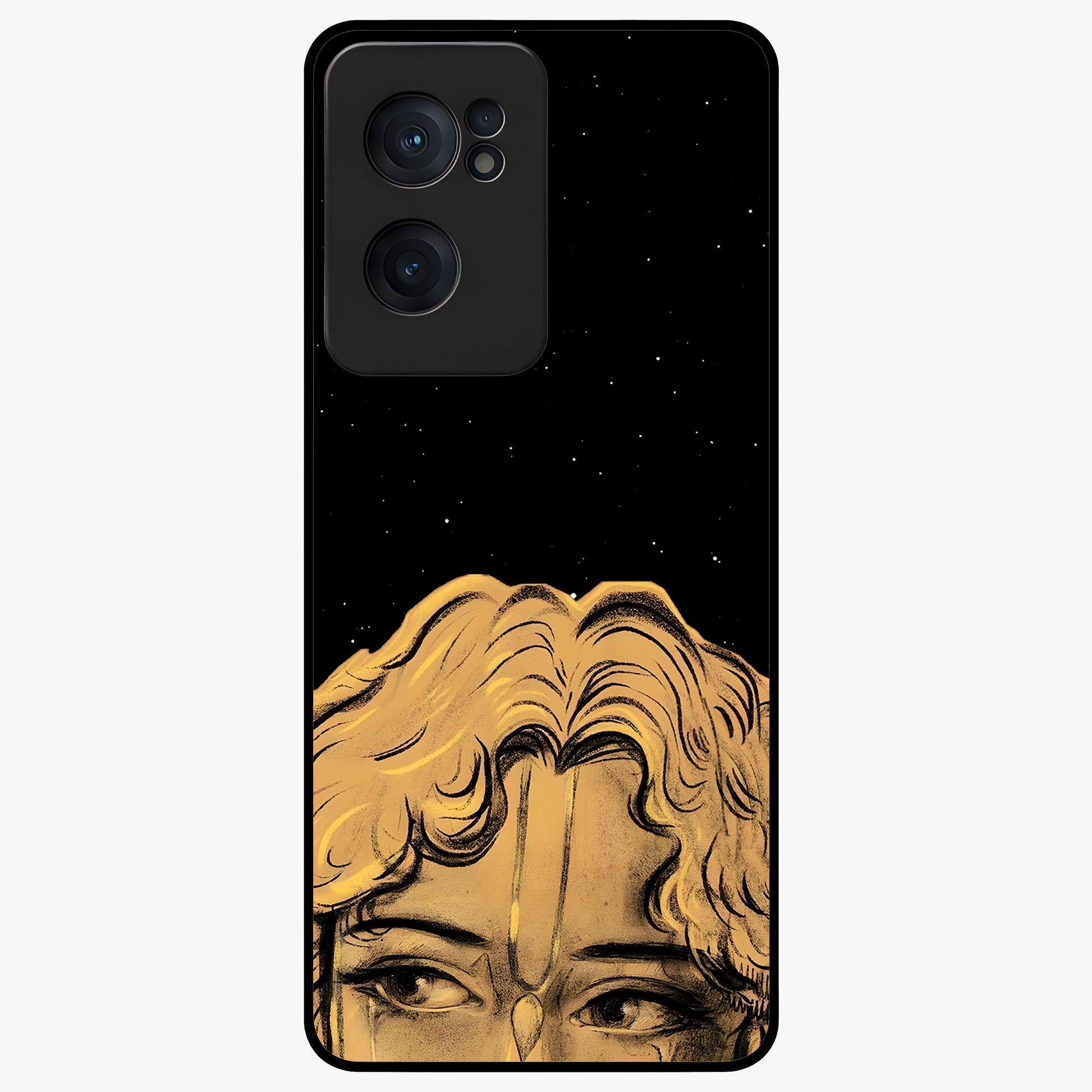 Shri Krishna Art Glass Case for 1+Nord CE 2  devotional front view featuring detailed Krishna inspired artwork