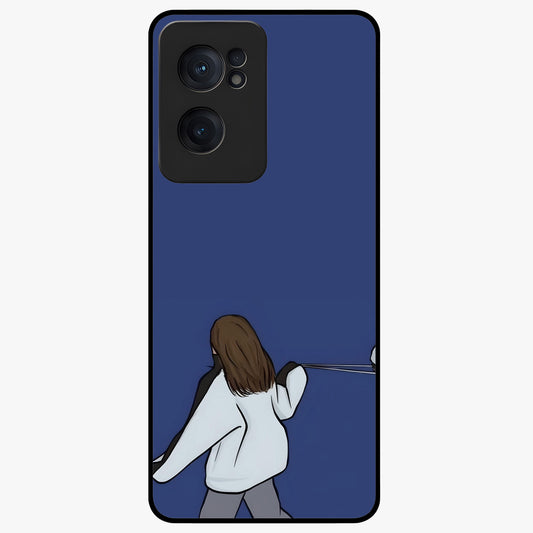 Silent Distance Love Glass Case for 1+Nord Ce 2  emotional front view featuring romantic artwork in soft muted tones