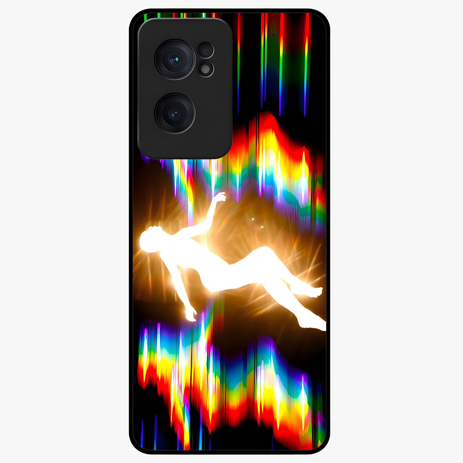 Soul in Spectrum Glass Case for 1+Nord CE 2  artistic front view featuring colorful spectrum inspired artwork