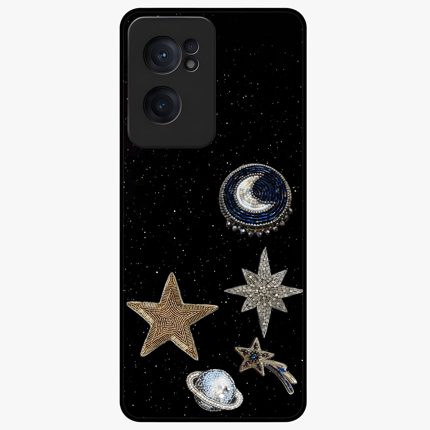 Starlit Cosmic Dreams Glass Case for 1+Nord Ce 2  vibrant front view featuring galaxy inspired artistic artwork