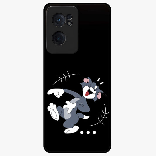 Tom in Trouble Glass Case for 1+Nord Ce 2  playful front view featuring animated character artwork in humorous theme