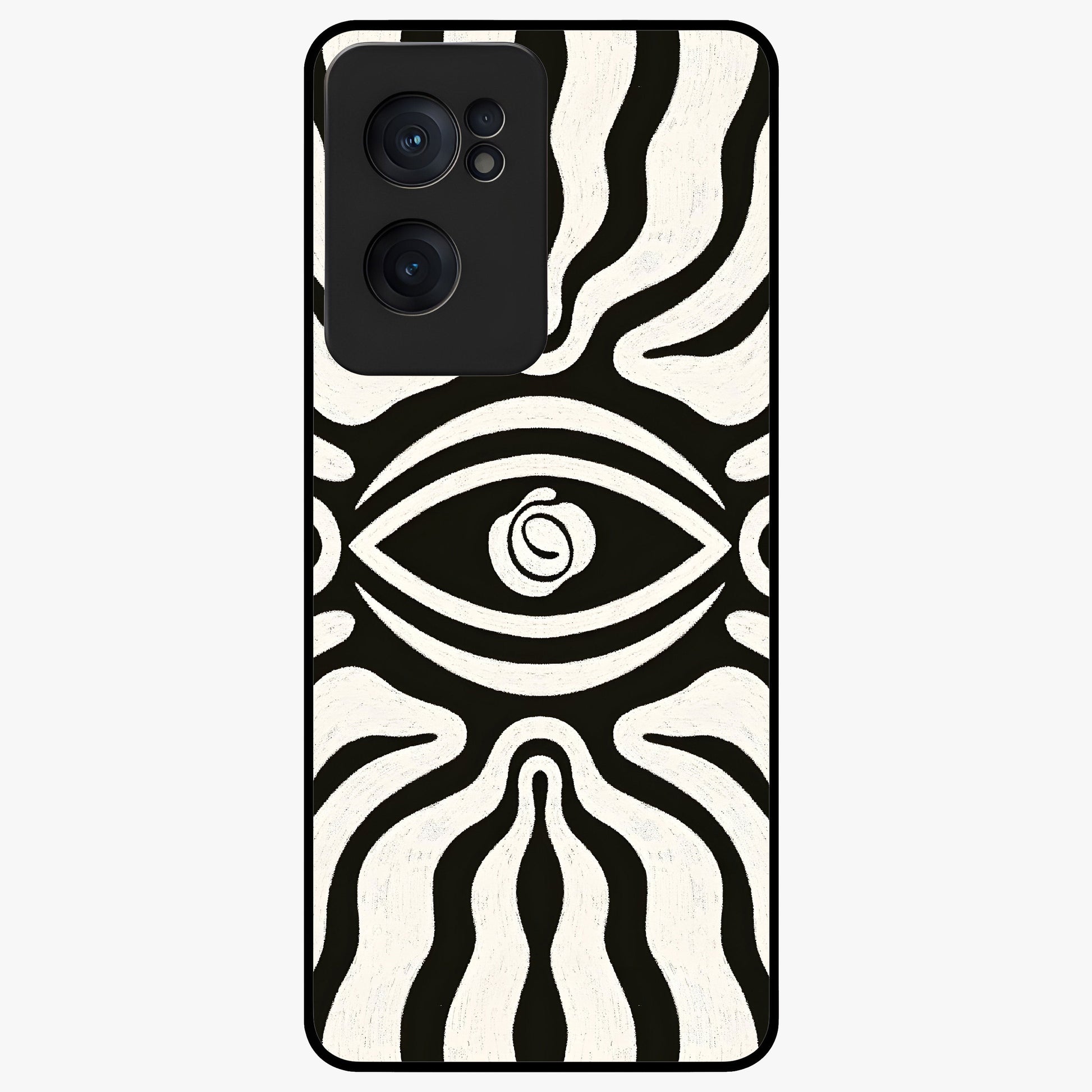 Trancewave Illusion Art Glass Case for 1+Nord Ce 2  vibrant front view featuring abstract illusion inspired artwork