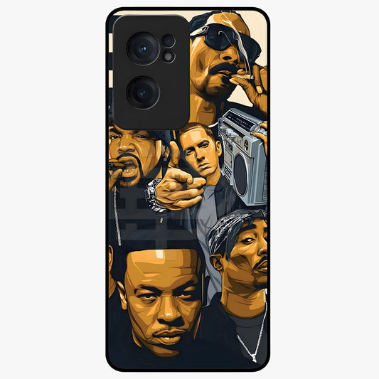 Urban Rap Legends Glass Case for 1+Nord Ce 2  bold front view featuring street inspired music artwork