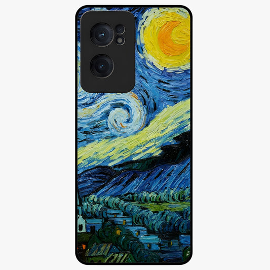 Van Gogh Art Glass Case for 1+Nord Ce 2  artistic front view featuring painterly inspired classic artwork