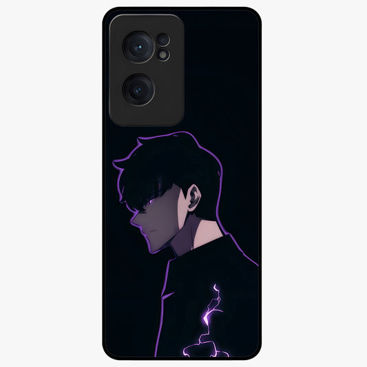 Void Lightning Phantom Glass Case for 1+Nord Ce 2  electrifying front view featuring lightning inspired dark artwork