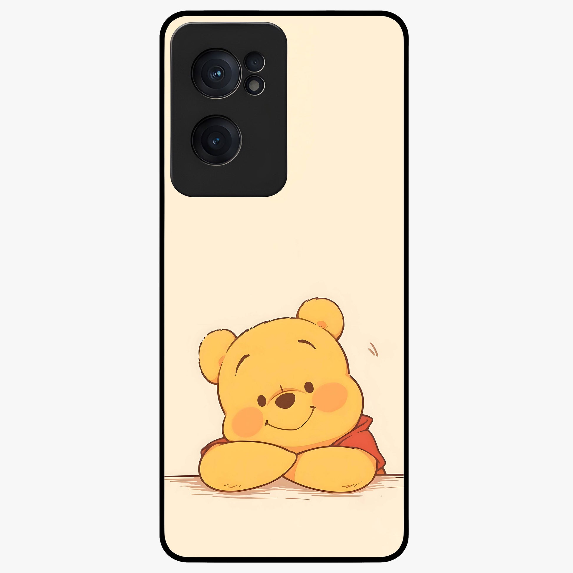 Winniethe Pooh Glass Case for 1+Nord Ce 2  adorable front view featuring cute cartoon inspired artwork