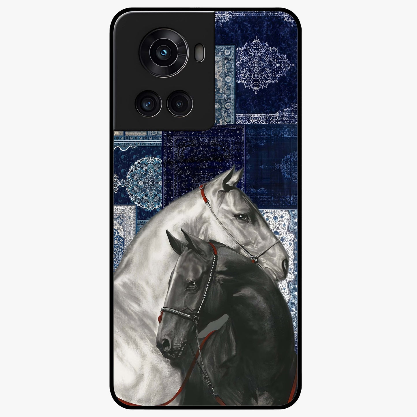 Midnight Stallion Blues Glass Case for OnePlus 10R |1+10R