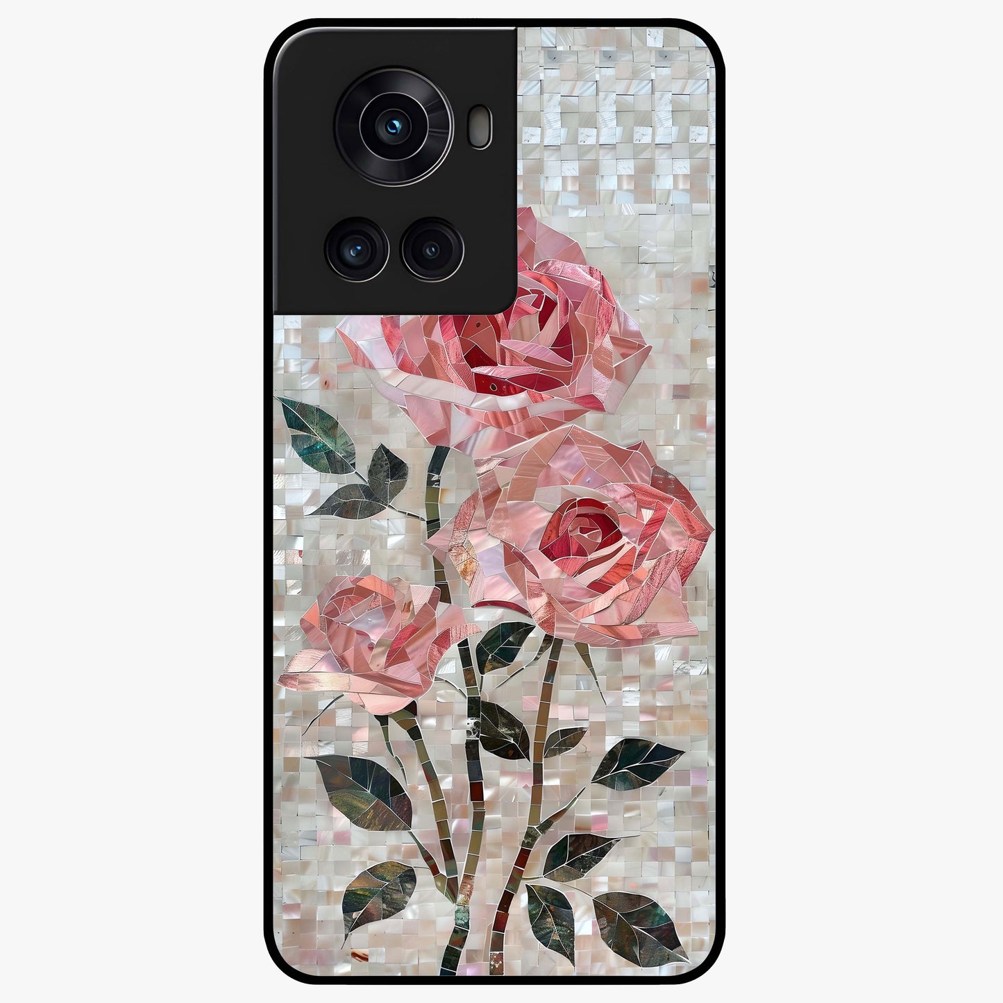 Blush Mosaic Bloom Glass Case for OnePlus 10R |1+10R