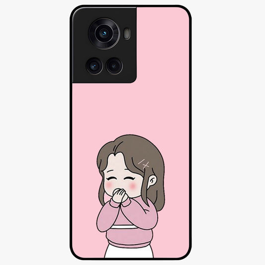 Blushing Love Moment Custom Name Glass Case for OnePlus 10R |1+10R