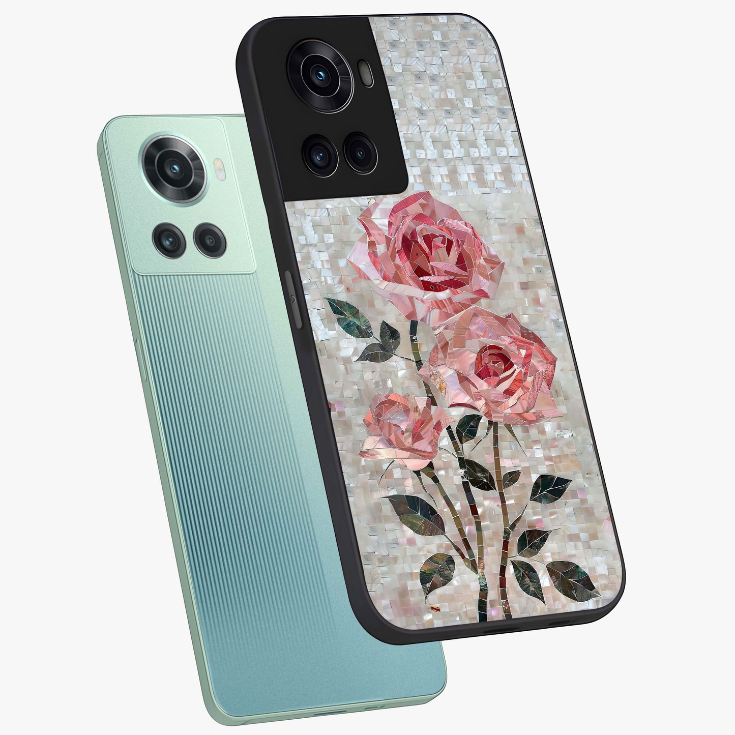 Blush Mosaic Bloom Glass Case for OnePlus 10R |1+10R