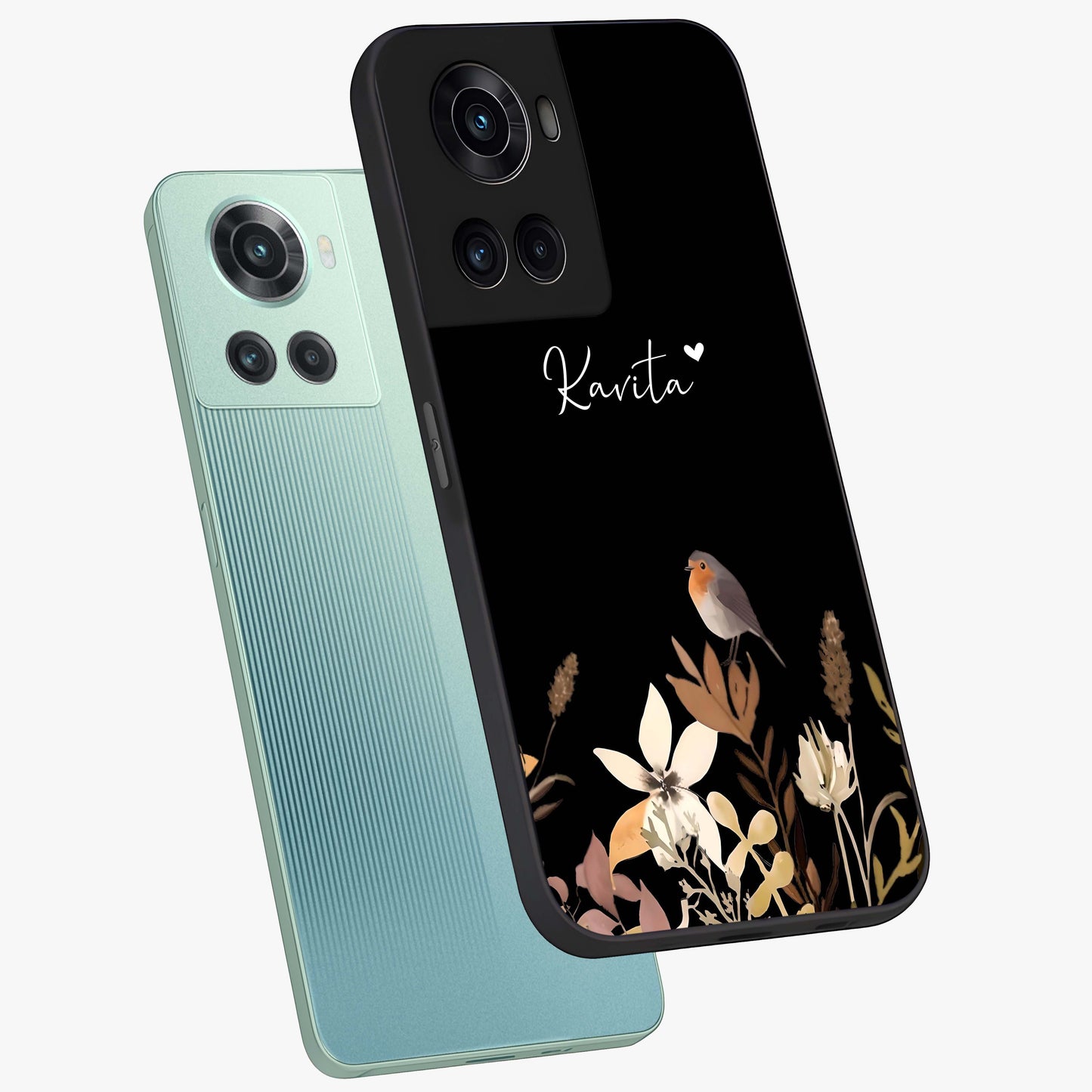 Quiet Garden Tune Custom Name Glass Case for OnePlus 10R |1+10R