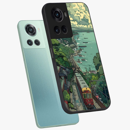 Seaside Train Ride Glass Case for OnePlus 10R |1+10R