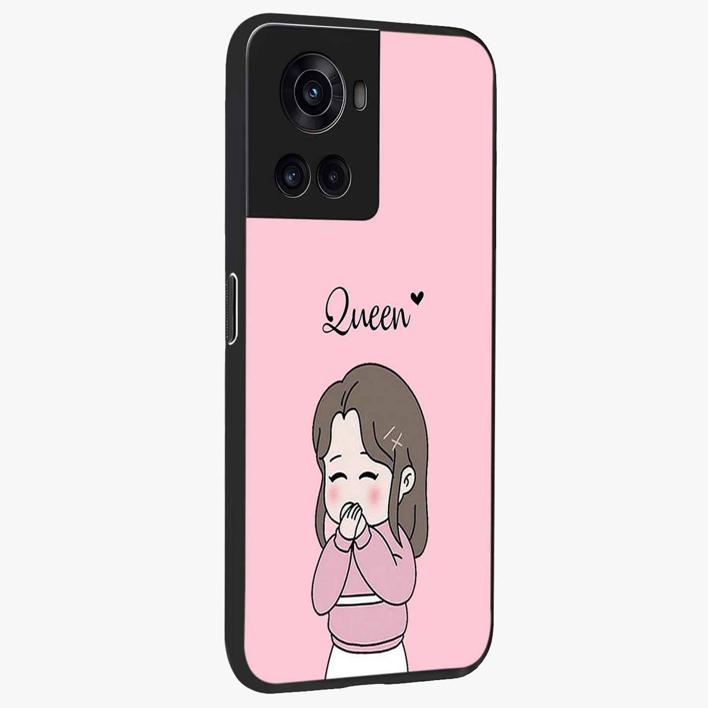 Blushing Love Moment Custom Name Glass Case for OnePlus 10R |1+10R