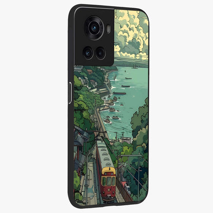 Seaside Train Ride Glass Case for OnePlus 10R |1+10R