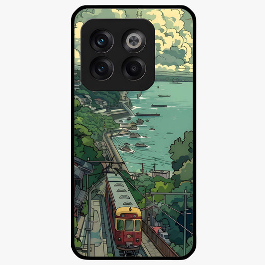 Seaside Train Ride Glass Case for OnePlus 10T |1+10T