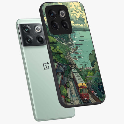 Seaside Train Ride Glass Case for OnePlus 10T |1+10T
